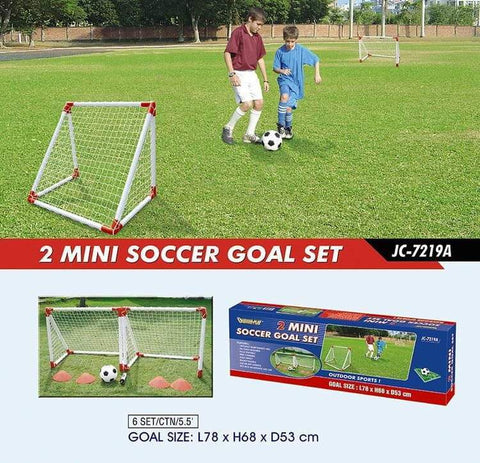 Outdoor Play 856474     ~ TWO MINI SOCCER GOAL SET 7219A